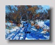 culcraggie track in snow    oil on canvas 50 x 40cm